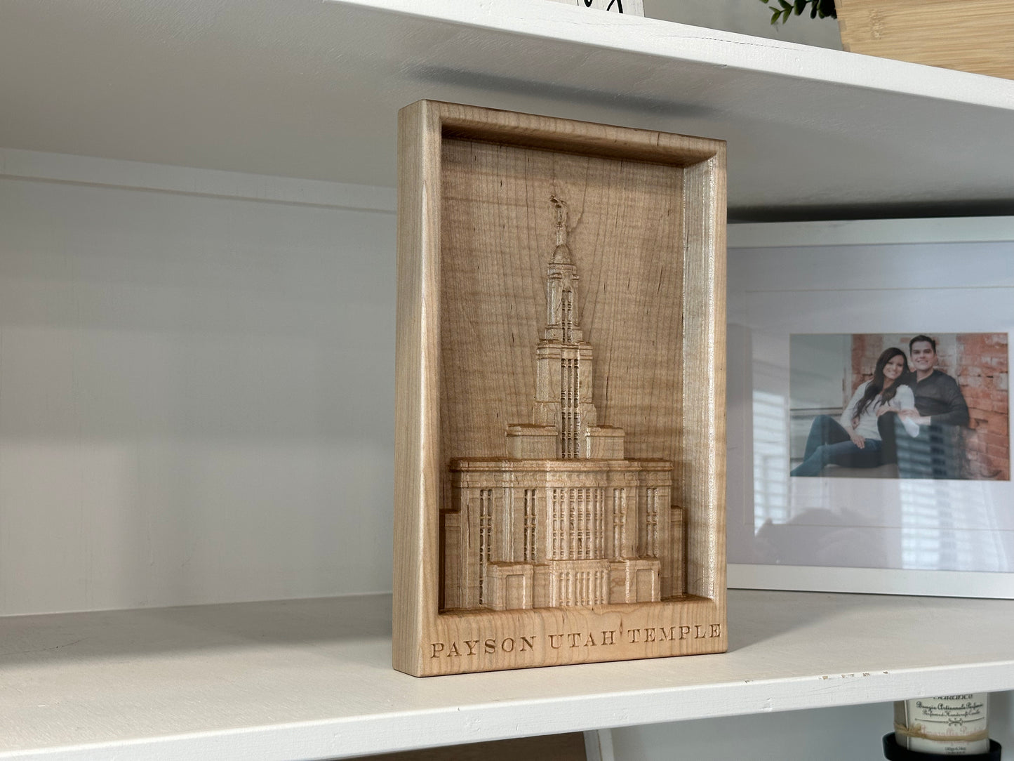 Payson Utah Temple Wood Carve- Wood Carving- Wood Art- Wood Decor