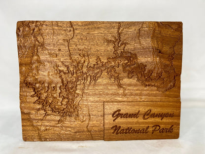 Grand Cayon National Park Topographical Map Carve - Forge Build and Design