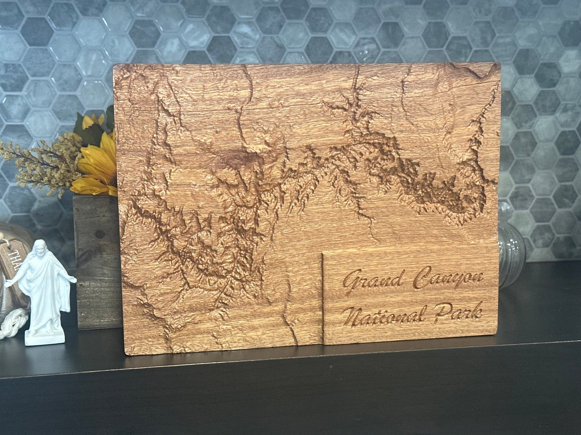 Grand Cayon National Park Topographical Map Carve - Forge Build and Design