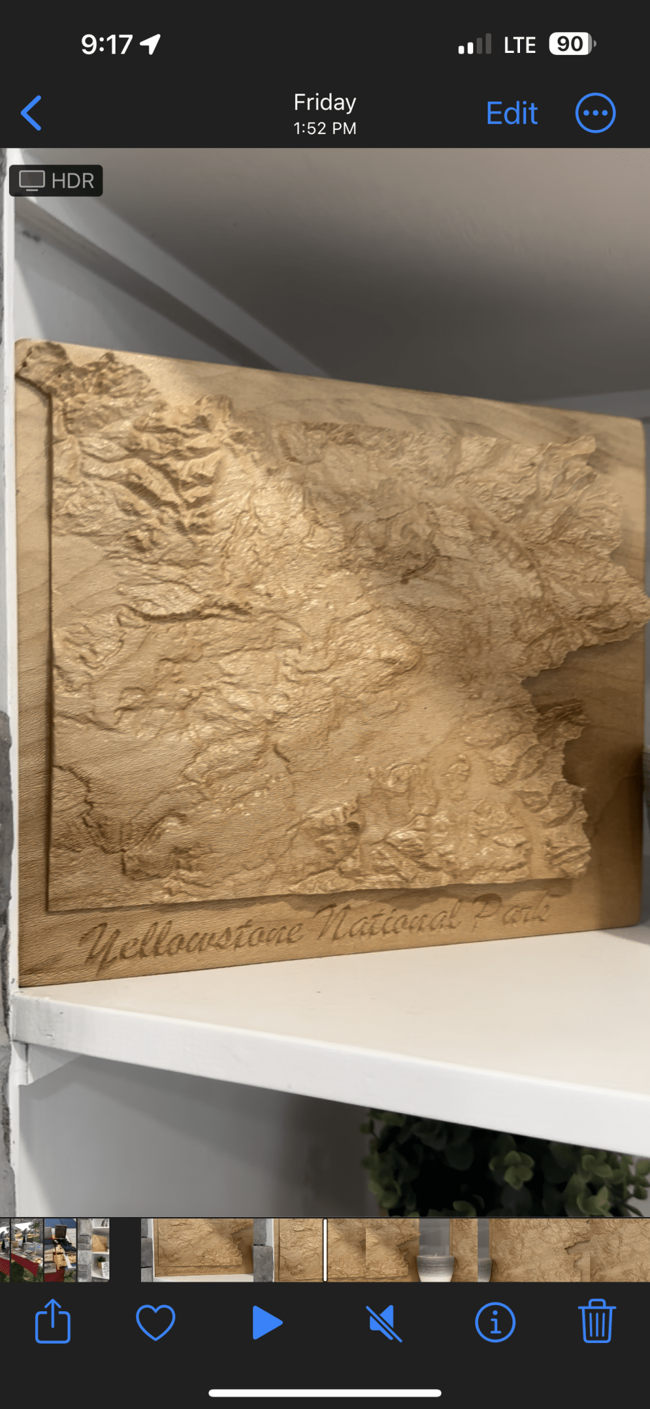 Yellowstone National Park Topographical Map Carve - Forge Build and Design